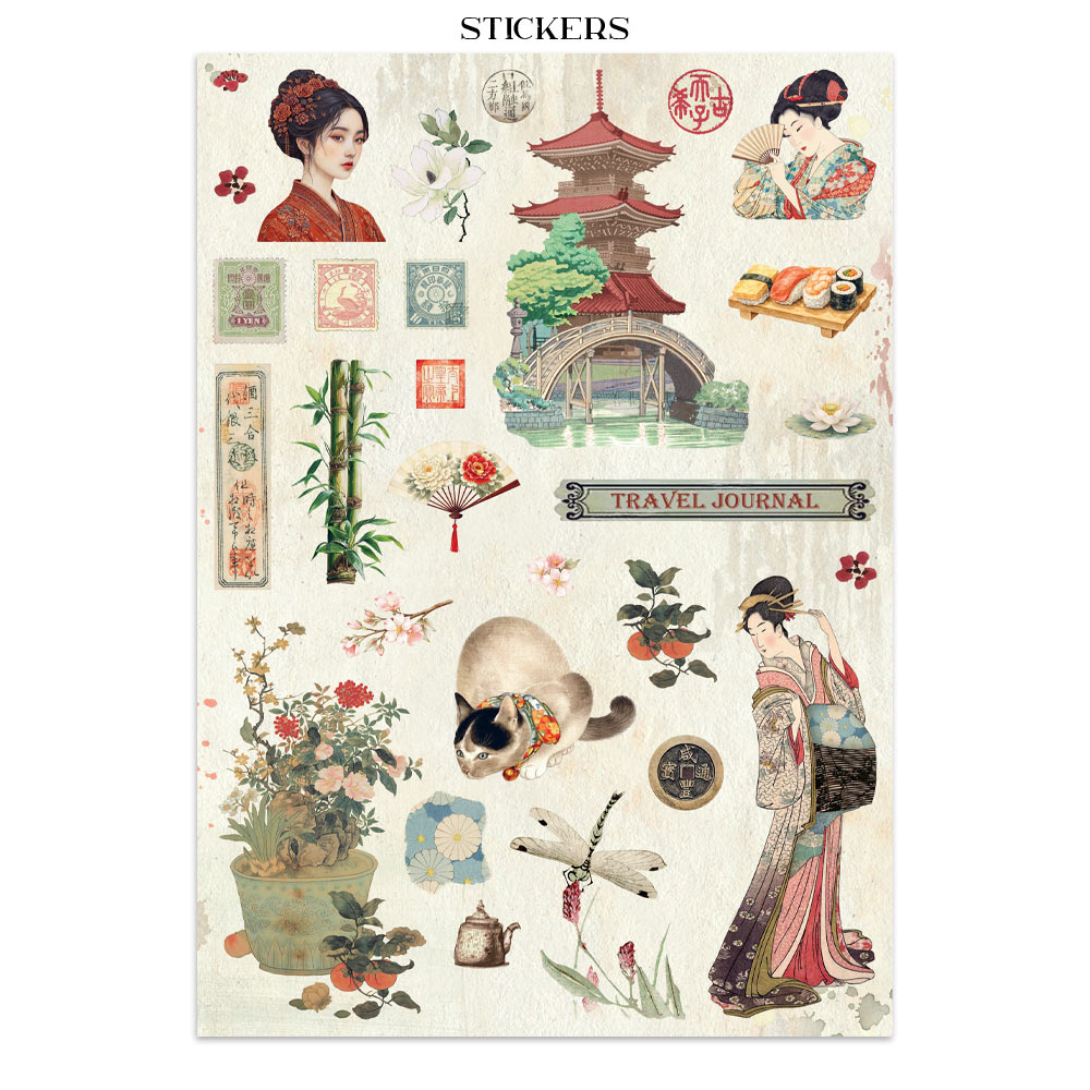 Stamperia – Junk Journal – adesivi, ritagli e sfondi - Oriental Garden - immagine 10
