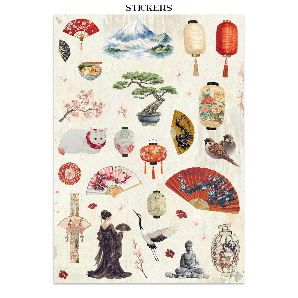 Stamperia – Junk Journal – adesivi, ritagli e sfondi - Oriental Garden - immagine 19