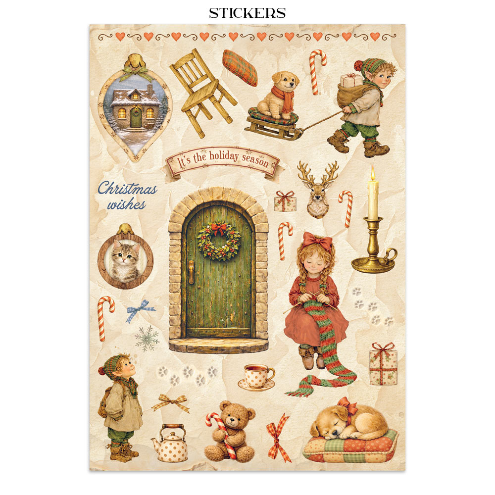 Stamperia – Junk Journal – adesivi, ritagli e sfondi - Silent Night - immagine 9