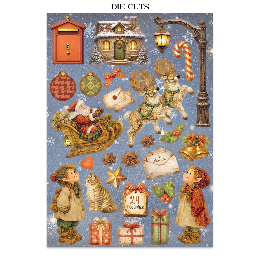Stamperia – Junk Journal – adesivi, ritagli e sfondi - Silent Night - immagine 11