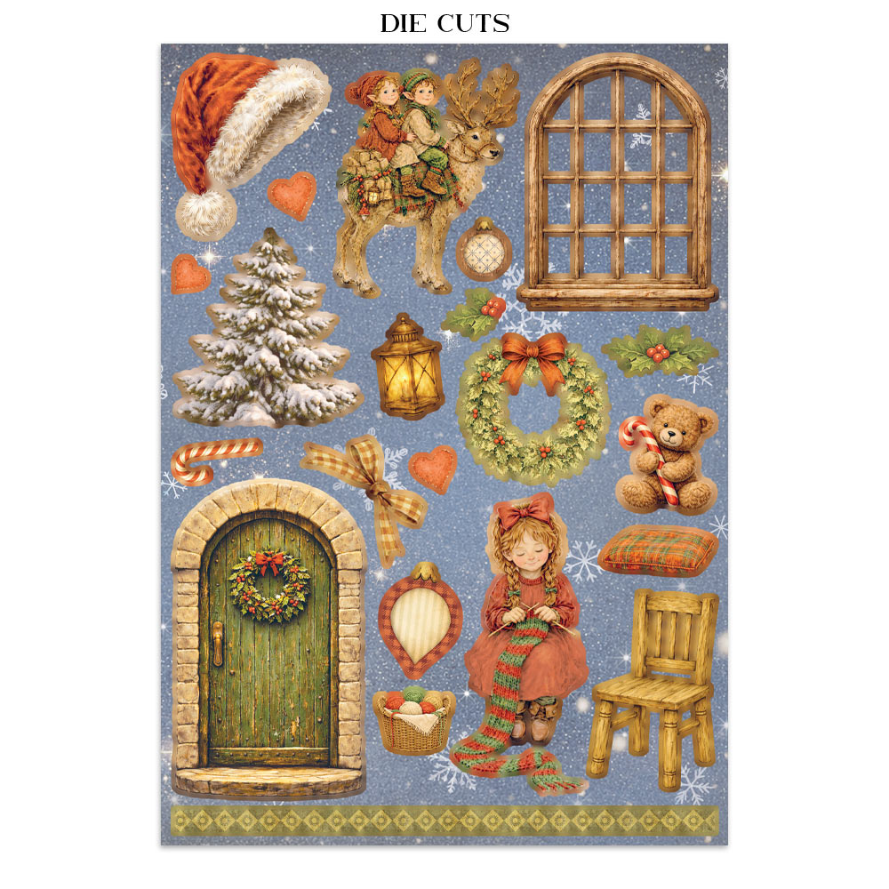 Stamperia – Junk Journal – adesivi, ritagli e sfondi - Silent Night - immagine 12