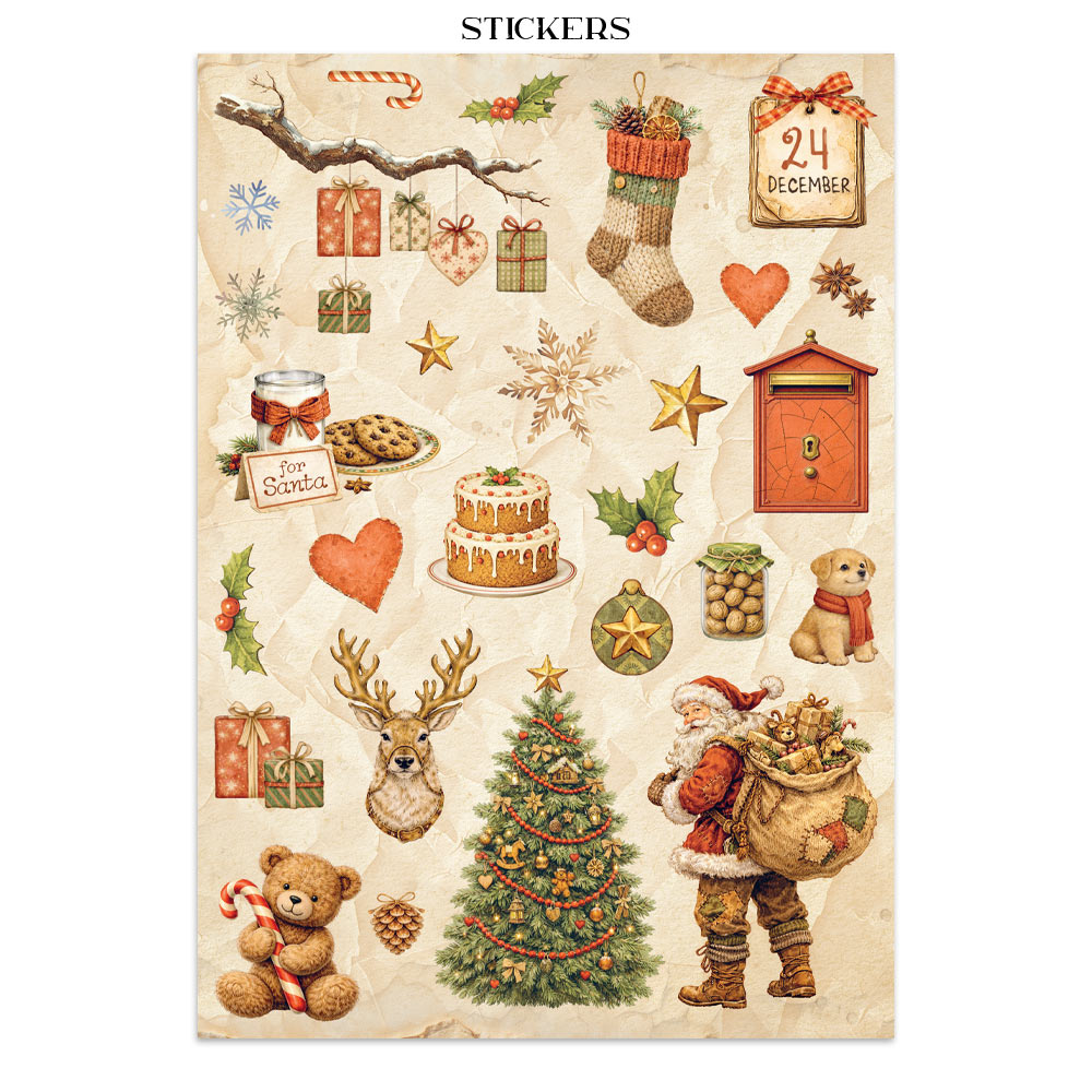 Stamperia – Junk Journal – adesivi, ritagli e sfondi - Silent Night - immagine 20