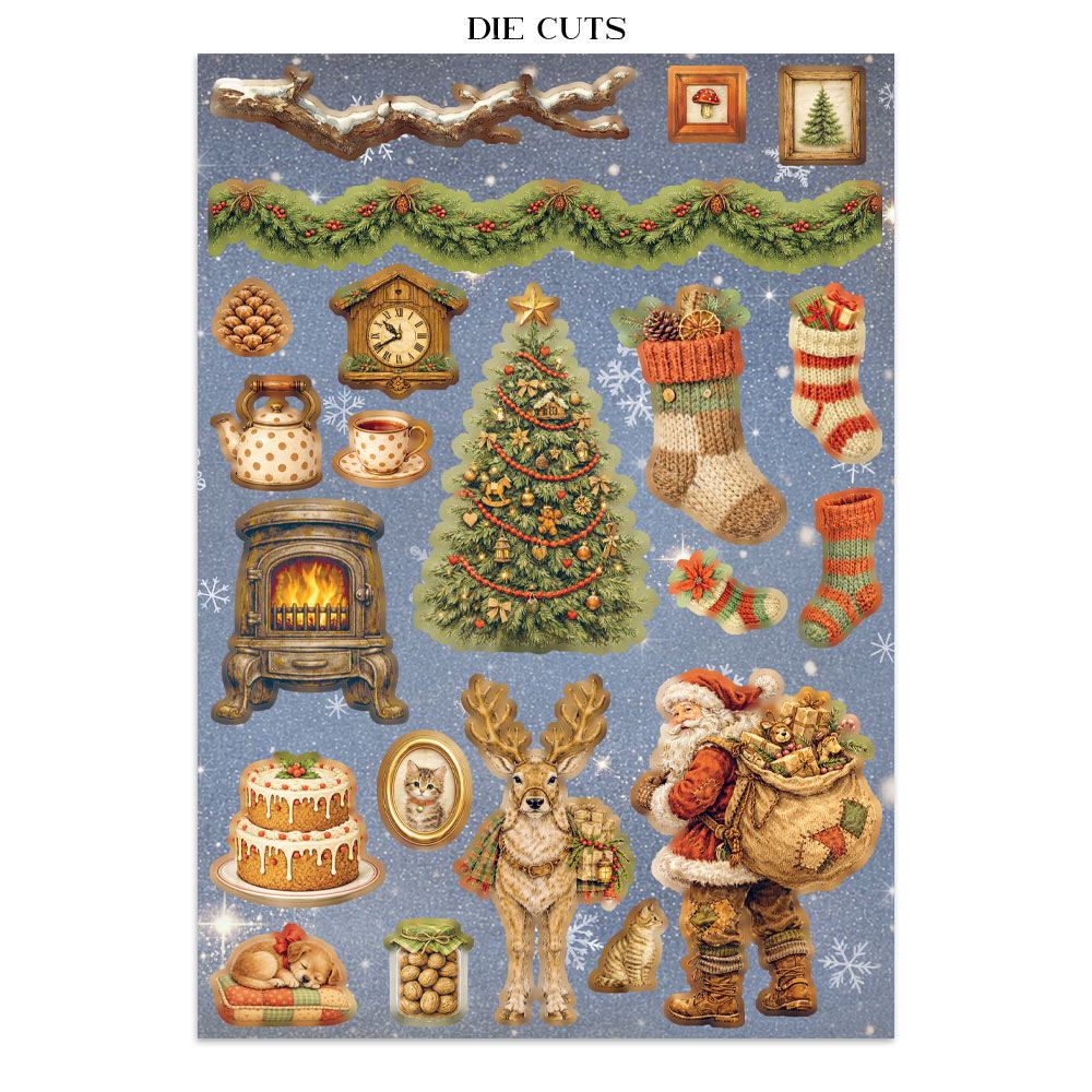 Stamperia – Junk Journal – adesivi, ritagli e sfondi - Silent Night - immagine 27