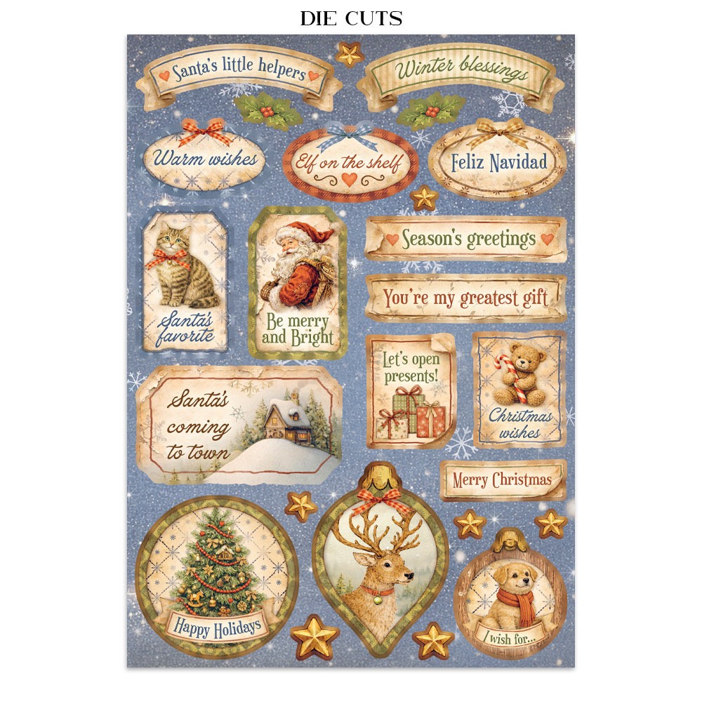 Stamperia – Junk Journal – adesivi, ritagli e sfondi - Silent Night - immagine 28