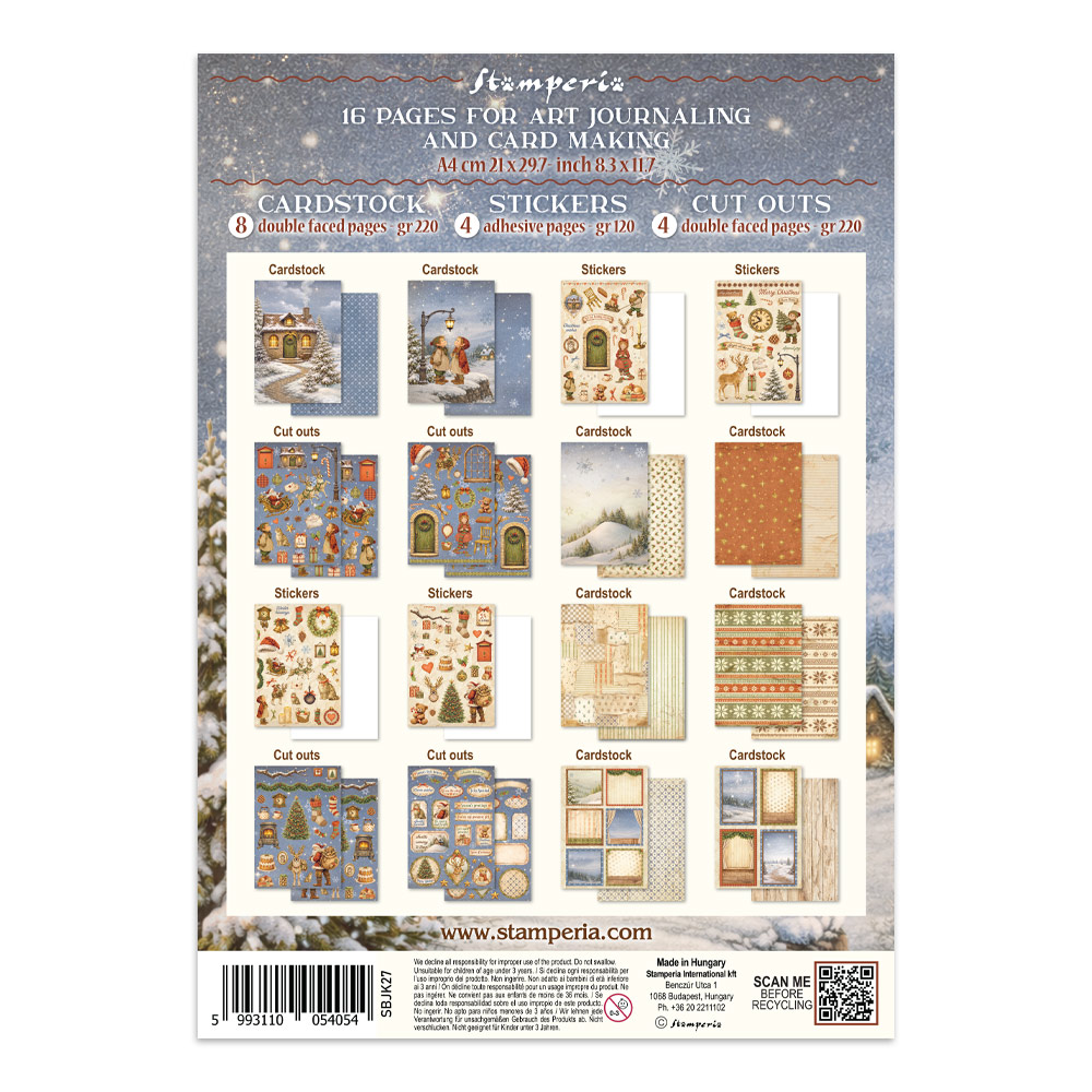 Stamperia – Junk Journal – adesivi, ritagli e sfondi - Silent Night - immagine 36