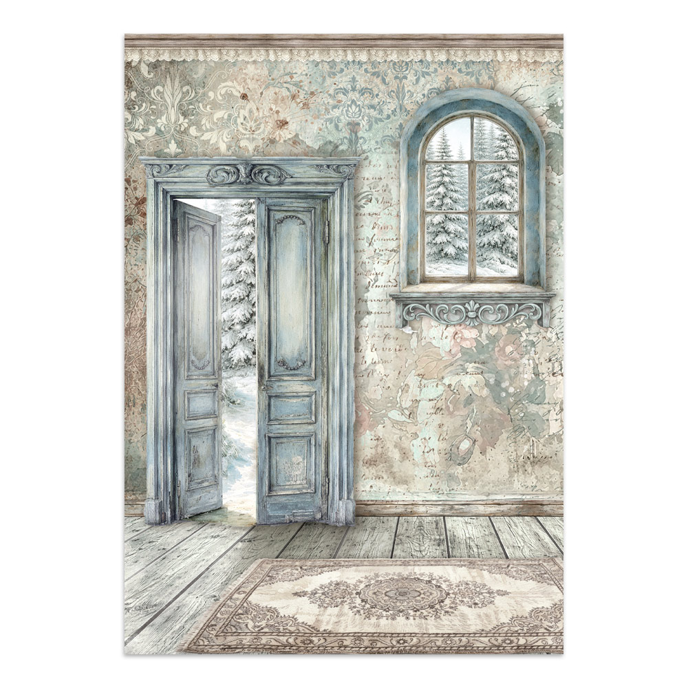 Stamperia – Junk Journal – adesivi, ritagli e sfondi - White Christmas - immagine 4