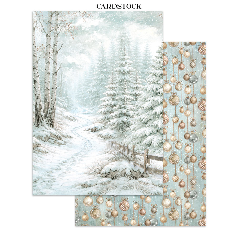 Stamperia – Junk Journal – adesivi, ritagli e sfondi - White Christmas - immagine 21