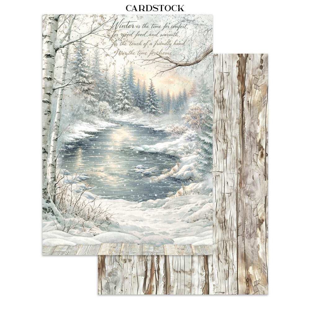 Stamperia – Junk Journal – adesivi, ritagli e sfondi - White Christmas - immagine 24