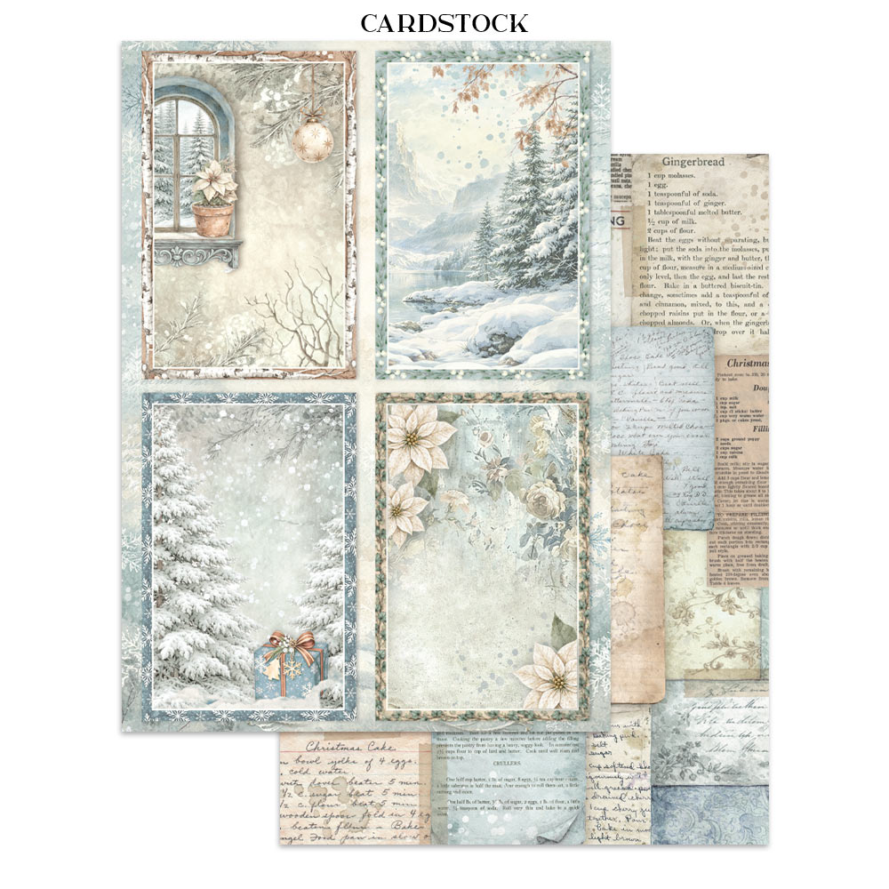 Stamperia – Junk Journal – adesivi, ritagli e sfondi - White Christmas - immagine 29