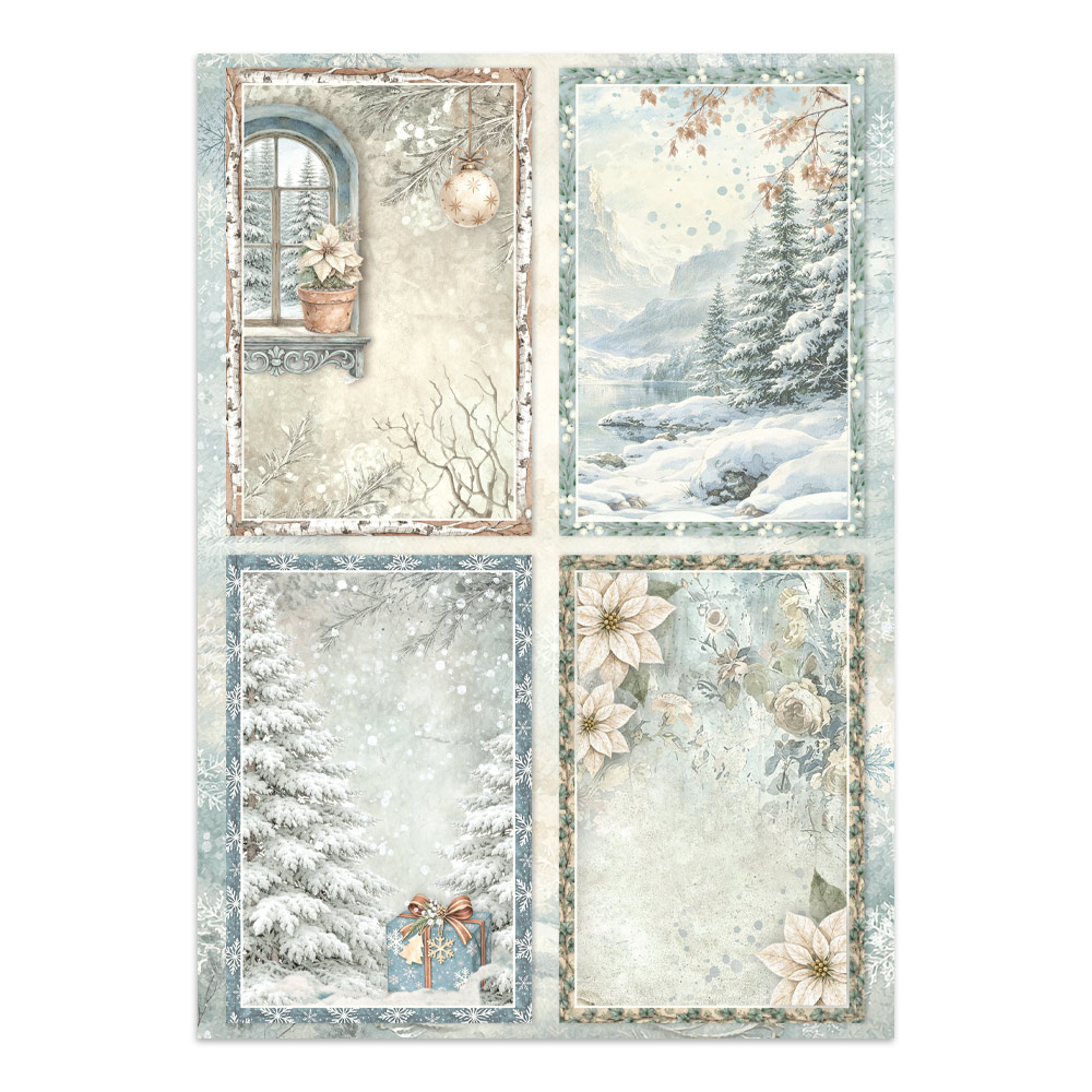 Stamperia – Junk Journal – adesivi, ritagli e sfondi - White Christmas - immagine 30