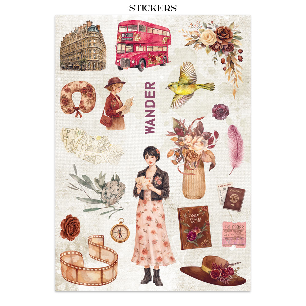 Stamperia – Junk Journal – adesivi, ritagli e sfondi - Our Way - immagine 9