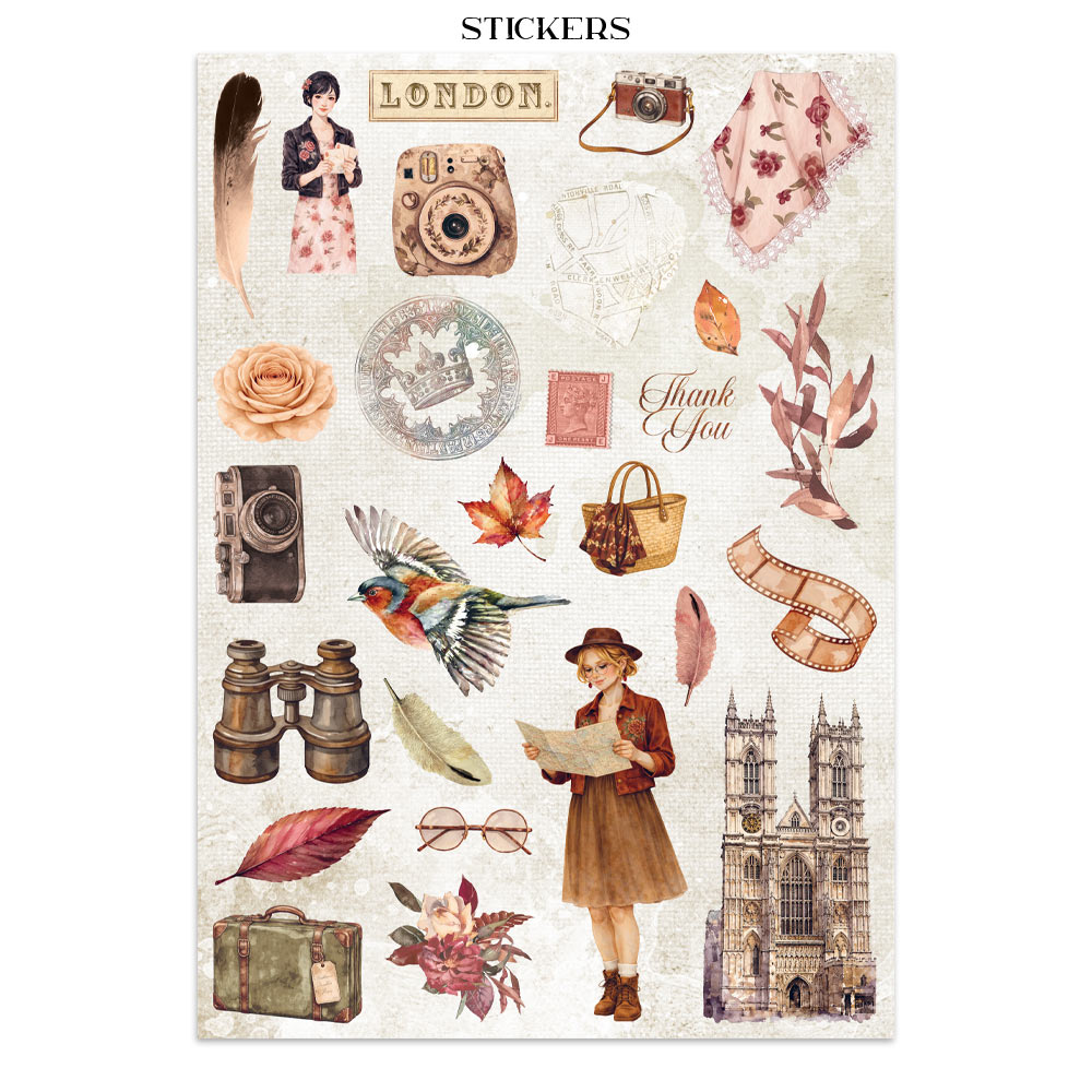 Stamperia – Junk Journal – adesivi, ritagli e sfondi - Our Way - immagine 10