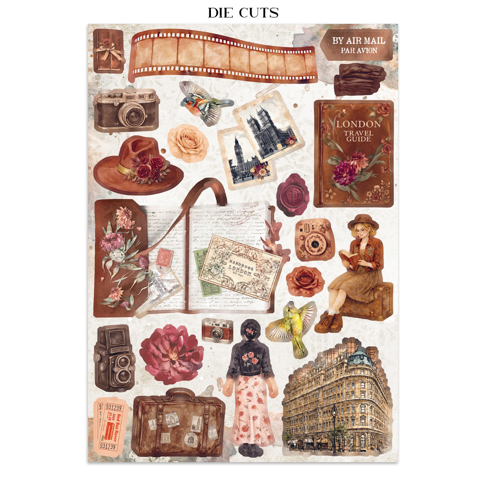 Stamperia – Junk Journal – adesivi, ritagli e sfondi - Our Way - immagine 12
