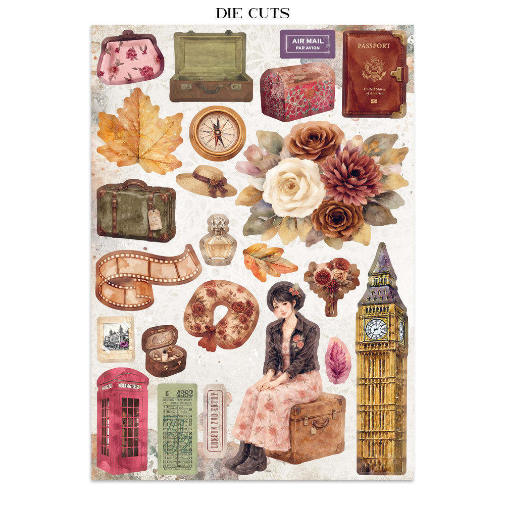 Stamperia – Junk Journal – adesivi, ritagli e sfondi - Our Way - immagine 28