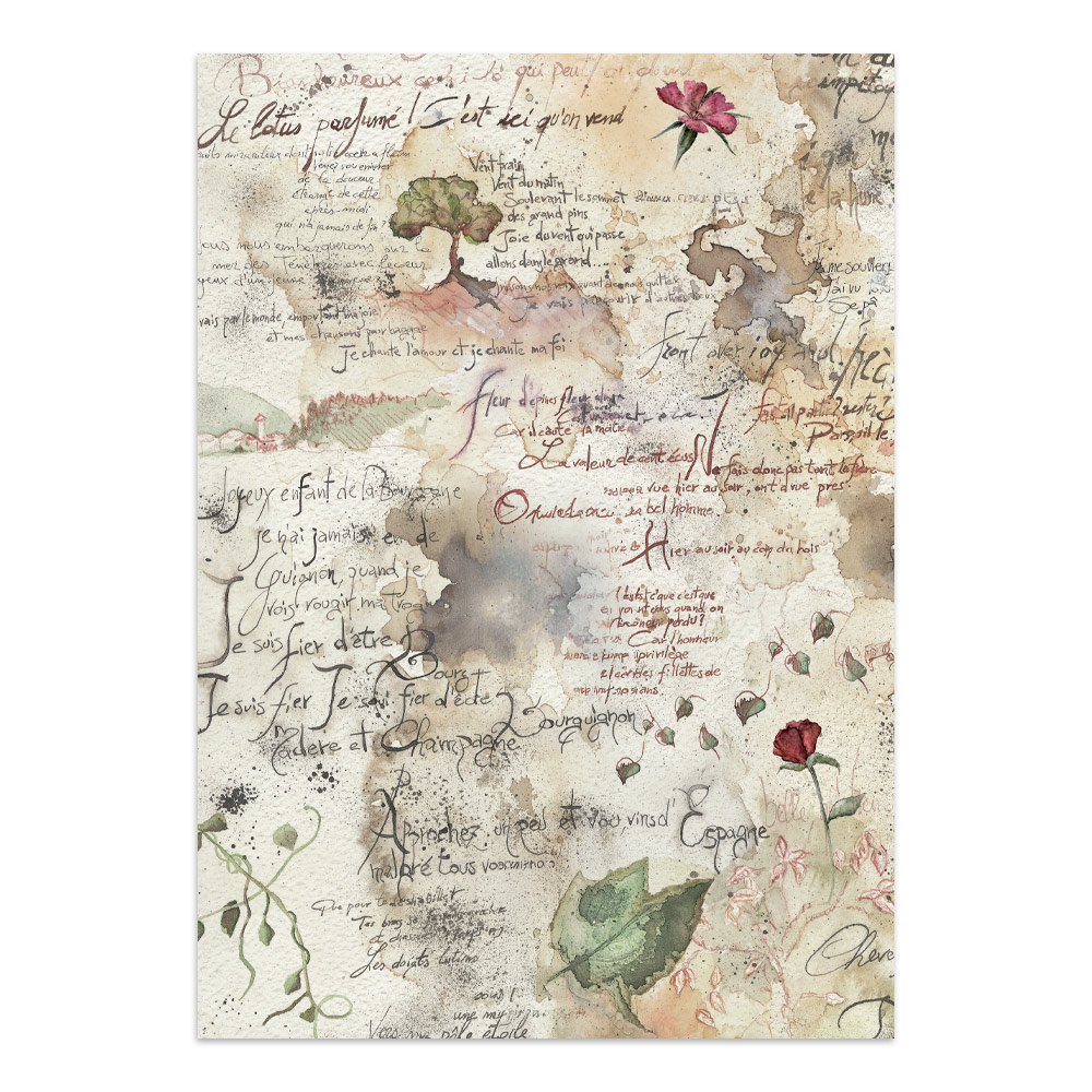 Stamperia – Junk Journal – adesivi, ritagli e sfondi - Flowers and Poems - immagine 2