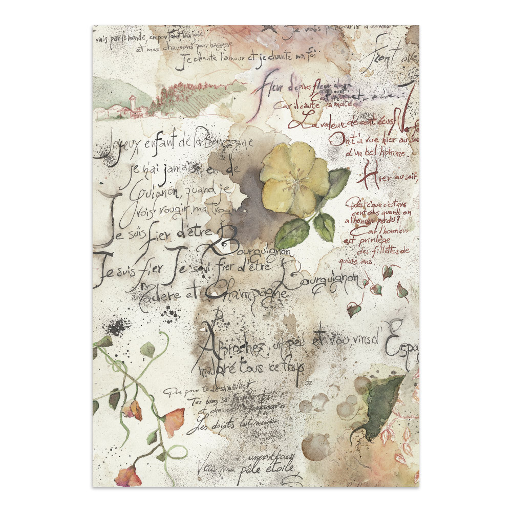 Stamperia – Junk Journal – adesivi, ritagli e sfondi - Flowers and Poems - immagine 5