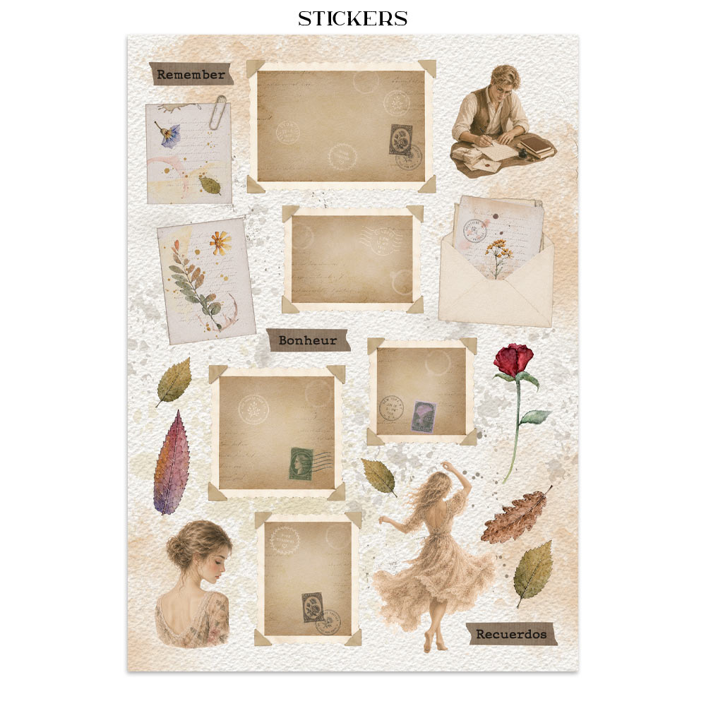 Stamperia – Junk Journal – adesivi, ritagli e sfondi - Flowers and Poems - immagine 10