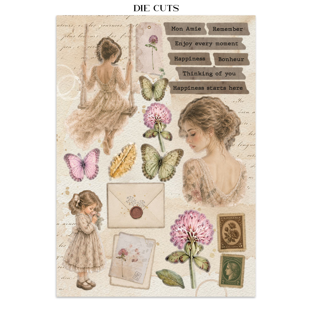 Stamperia – Junk Journal – adesivi, ritagli e sfondi - Flowers and Poems - immagine 11
