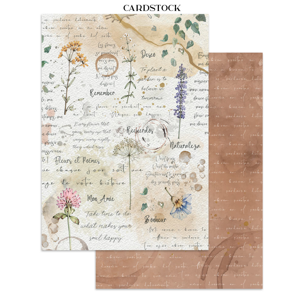 Stamperia – Junk Journal – adesivi, ritagli e sfondi - Flowers and Poems - immagine 13