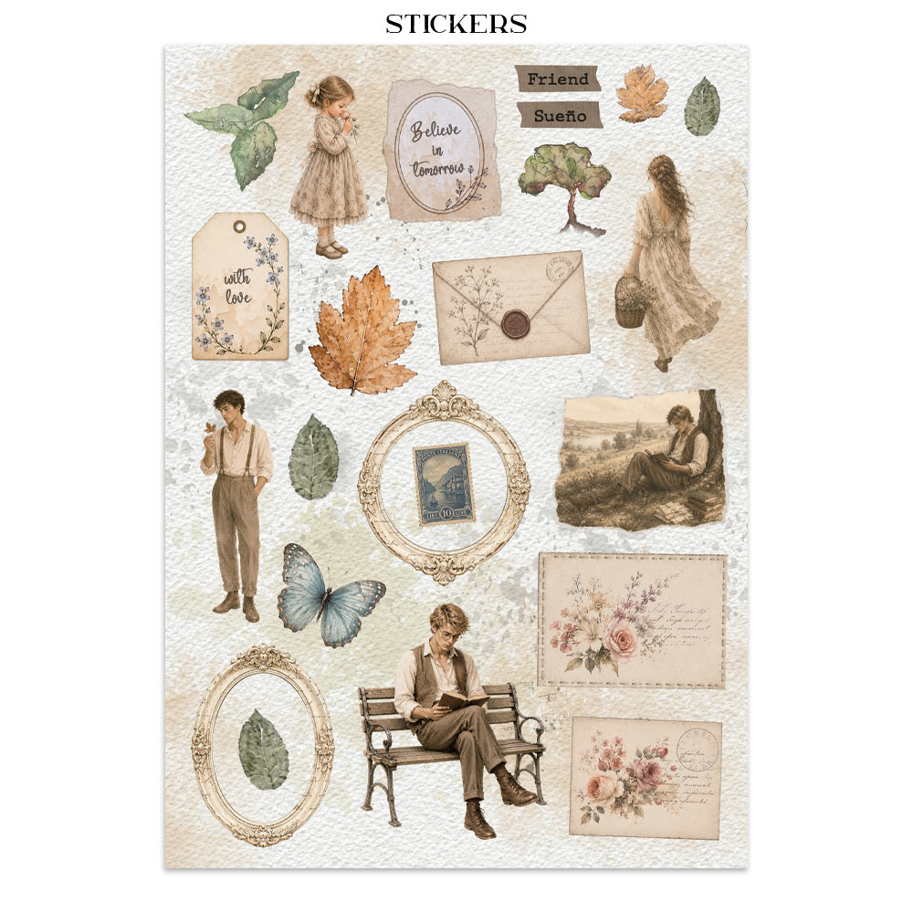 Stamperia – Junk Journal – adesivi, ritagli e sfondi - Flowers and Poems - immagine 19