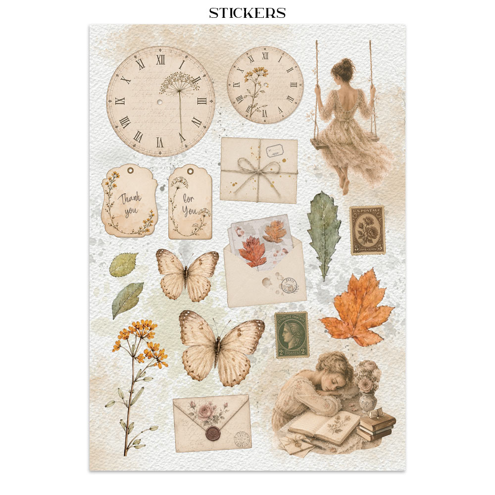Stamperia – Junk Journal – adesivi, ritagli e sfondi - Flowers and Poems - immagine 20