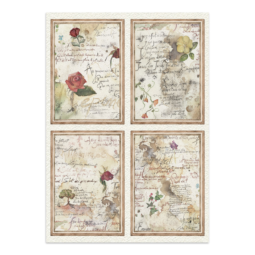 Stamperia – Junk Journal – adesivi, ritagli e sfondi - Flowers and Poems - immagine 25