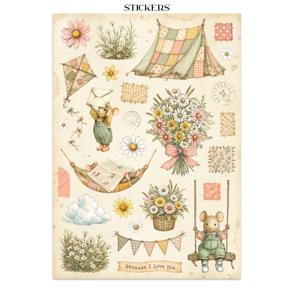 Stamperia – Junk Journal – adesivi, ritagli e sfondi - Cozy Family - immagine 9
