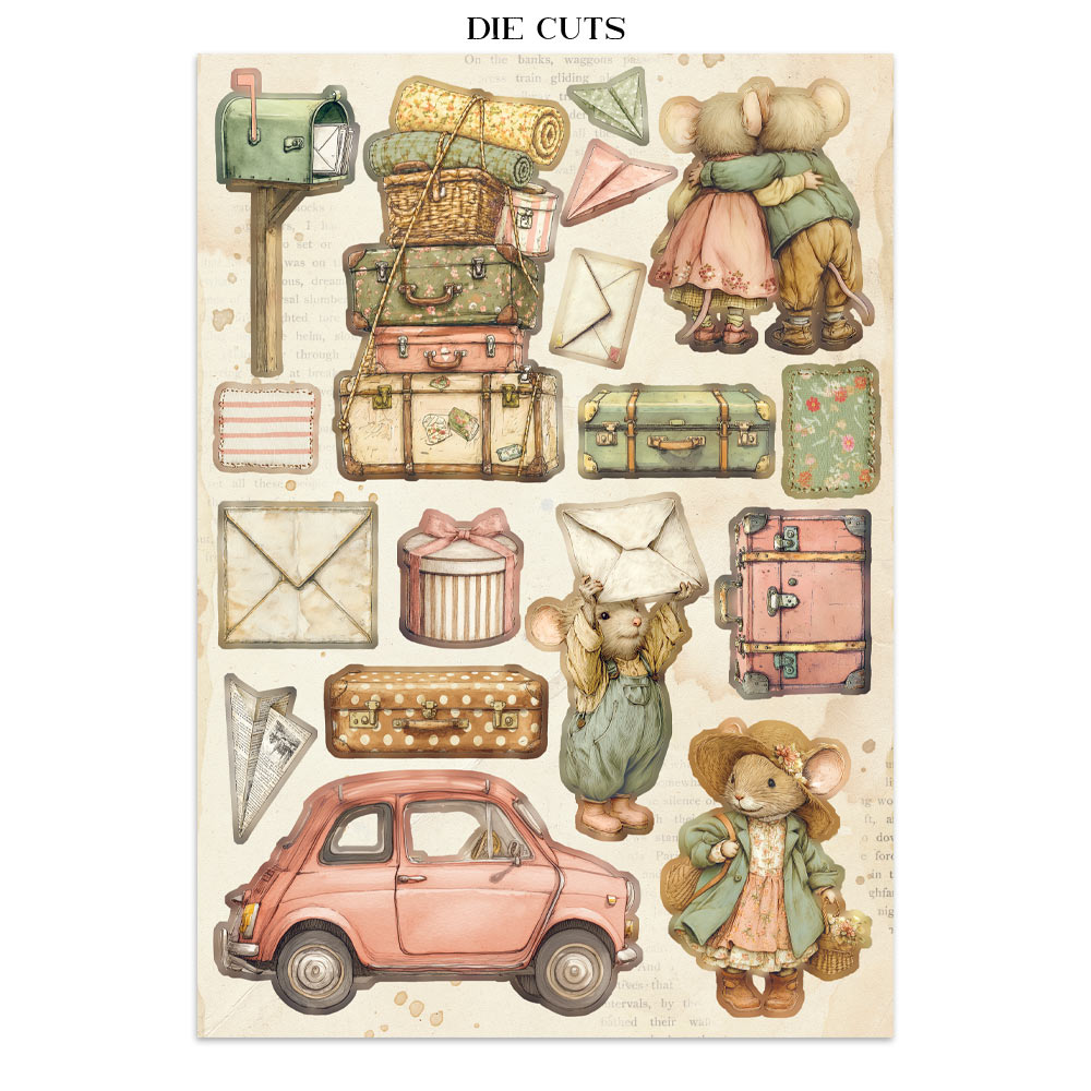 Stamperia – Junk Journal – adesivi, ritagli e sfondi - Cozy Family - immagine 11
