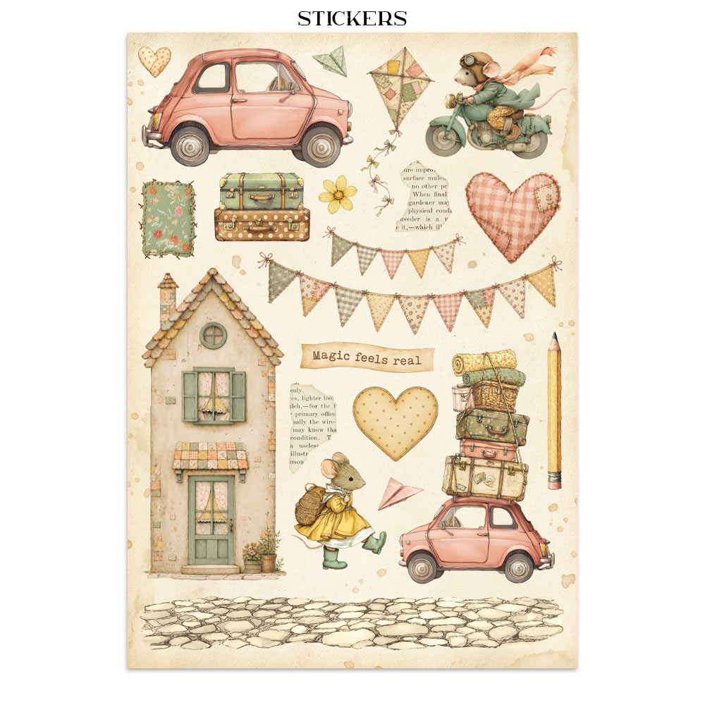 Stamperia – Junk Journal – adesivi, ritagli e sfondi - Cozy Family - immagine 19