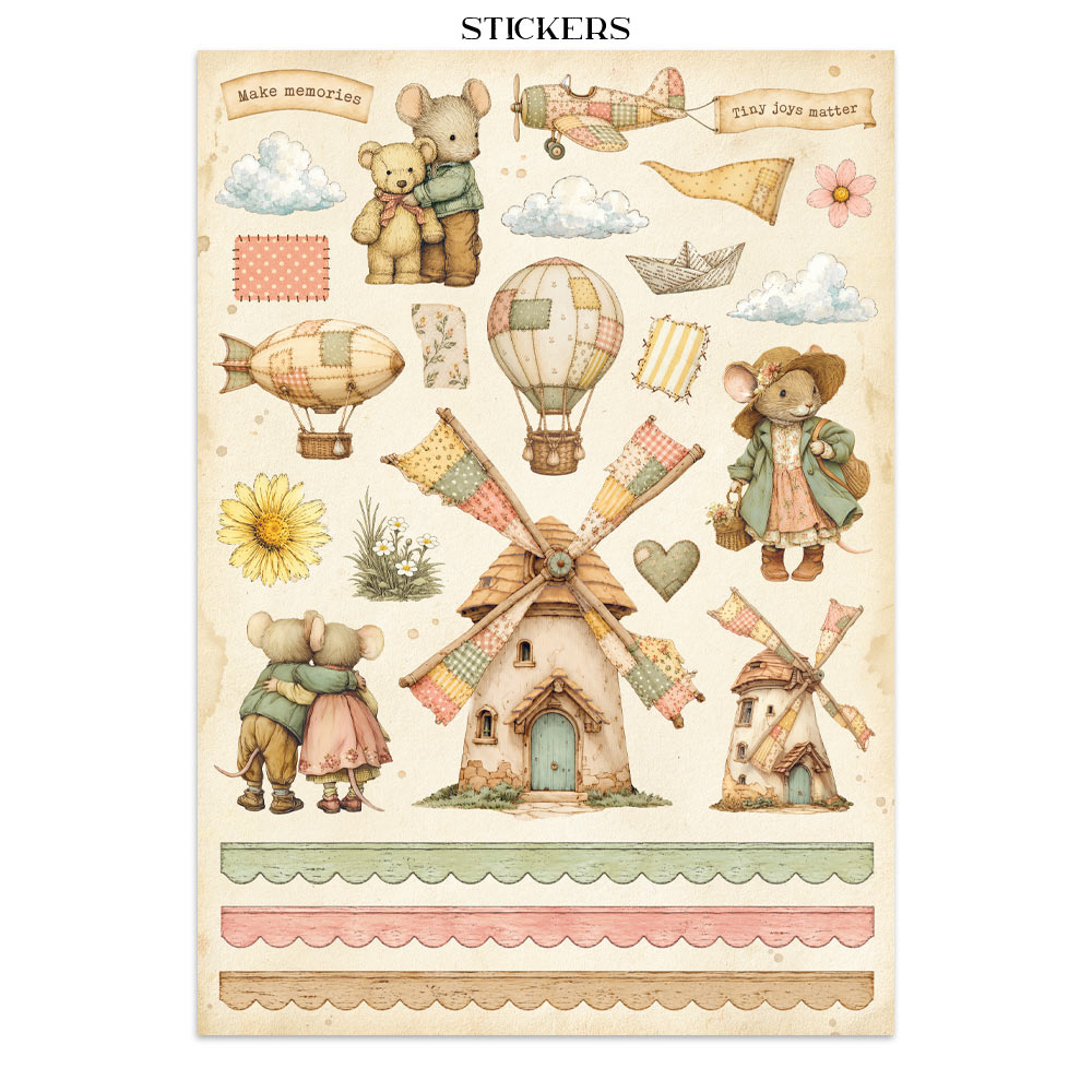 Stamperia – Junk Journal – adesivi, ritagli e sfondi - Cozy Family - immagine 20