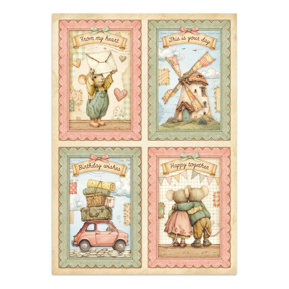 Stamperia – Junk Journal – adesivi, ritagli e sfondi - Cozy Family - immagine 25