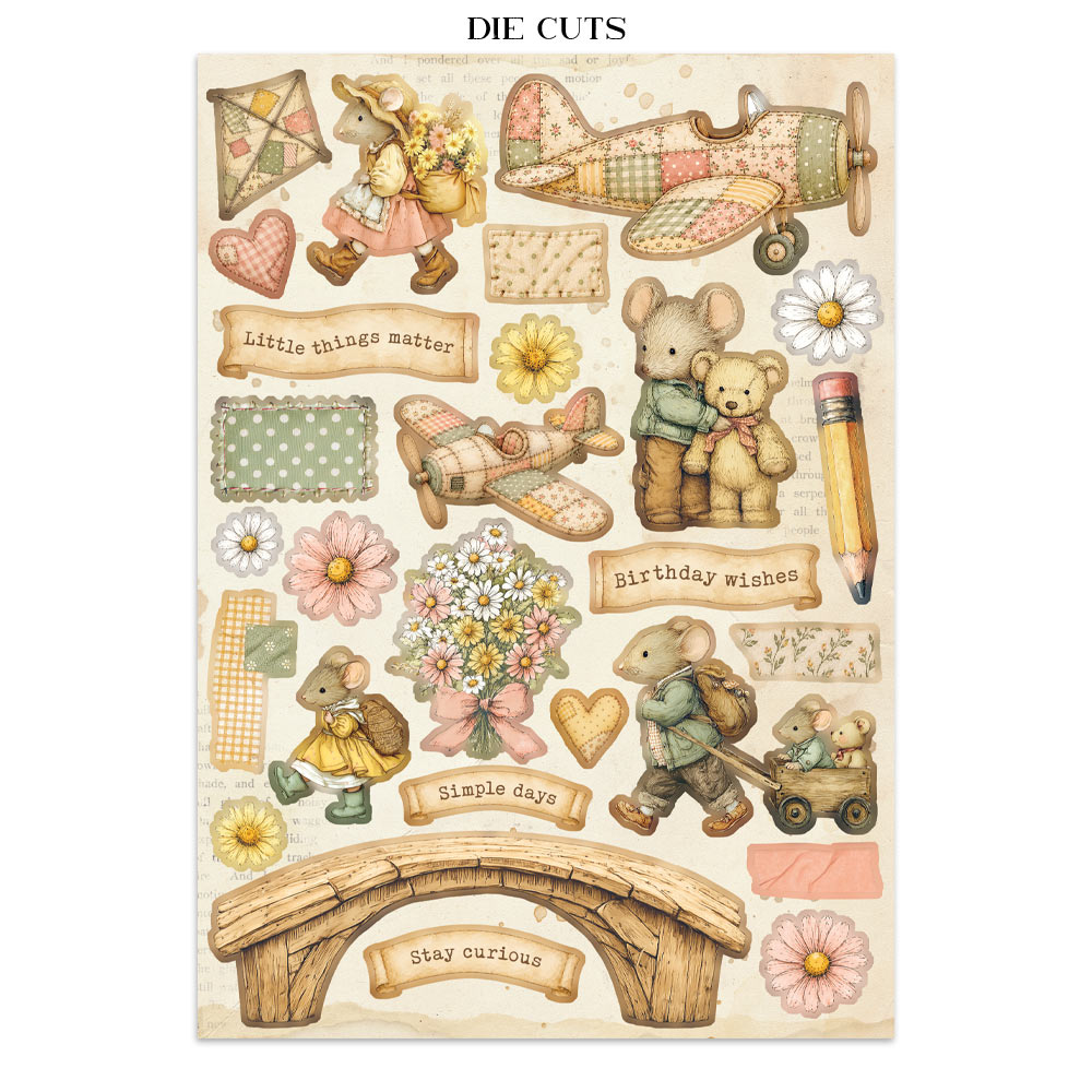 Stamperia – Junk Journal – adesivi, ritagli e sfondi - Cozy Family - immagine 27