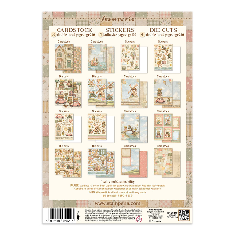 Stamperia – Junk Journal – adesivi, ritagli e sfondi - Cozy Family - immagine 36