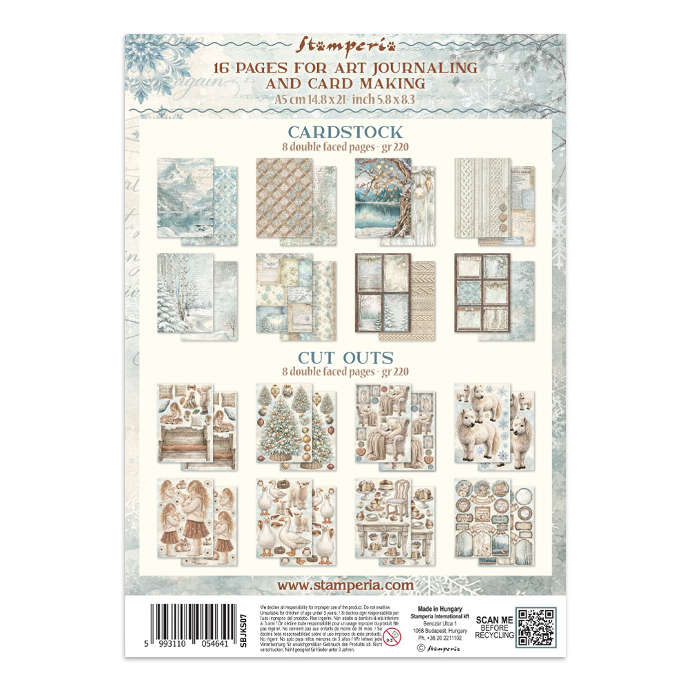 Stamperia – Junk Journal Focus Points A5 - White Christmas - immagine 36