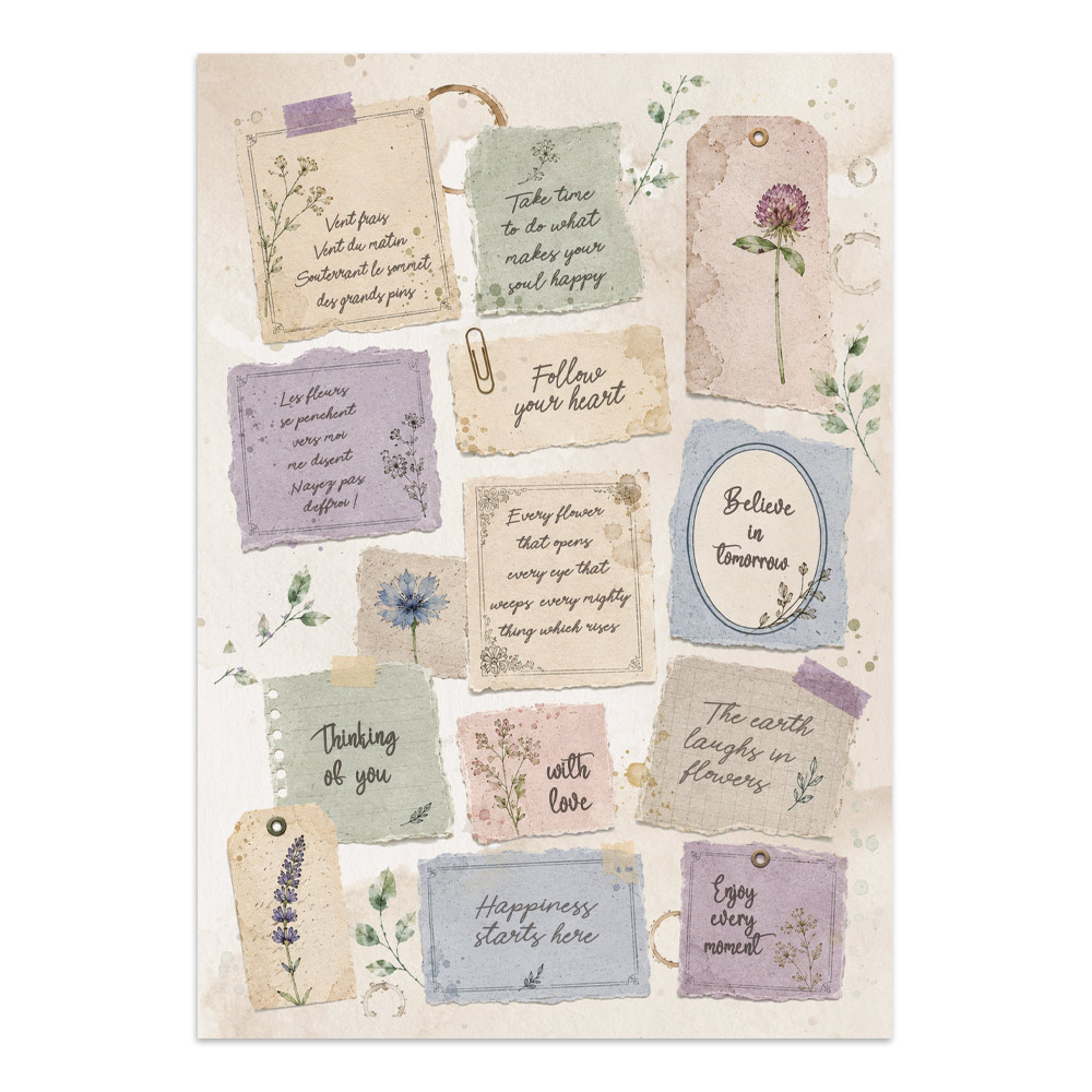 Stamperia – Junk Journal Focus Points A5 - Flowers and Poems - immagine 22