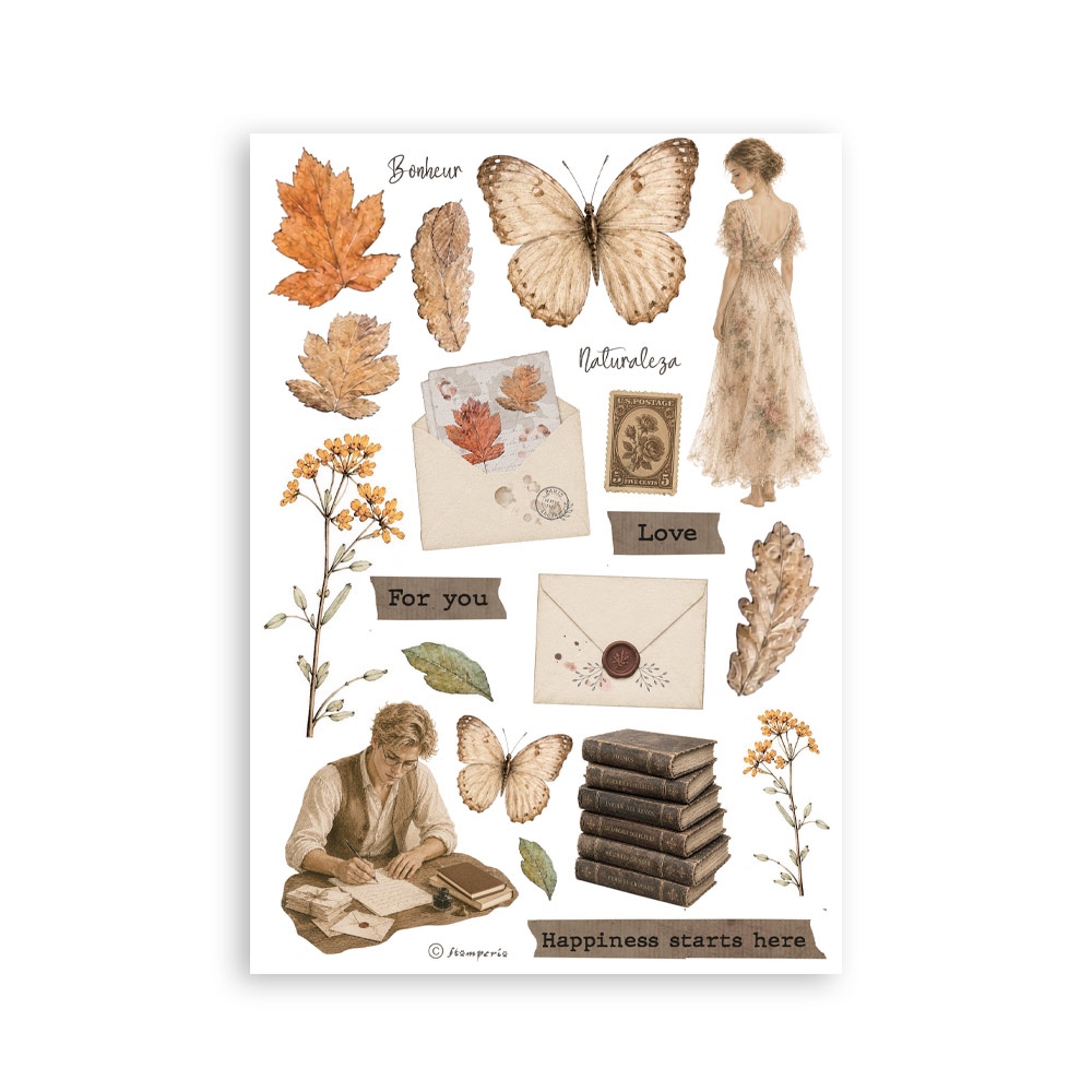 Stamperia – Blocco washi A5 – 8 fogli Flowers and Poems - immagine 2