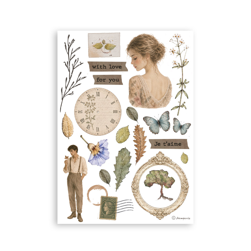 Stamperia – Blocco washi A5 – 8 fogli Flowers and Poems - immagine 6