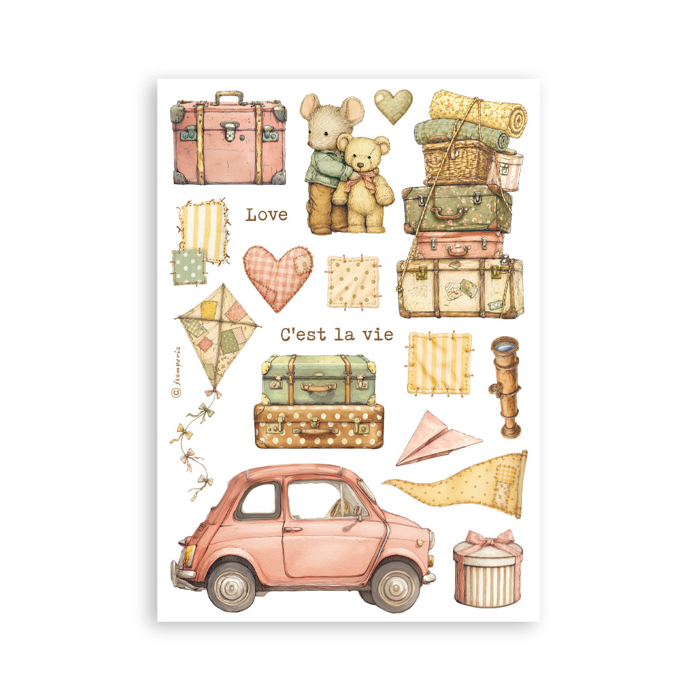 Stamperia – Blocco washi A5 – 8 fogli Cozy Family - immagine 3