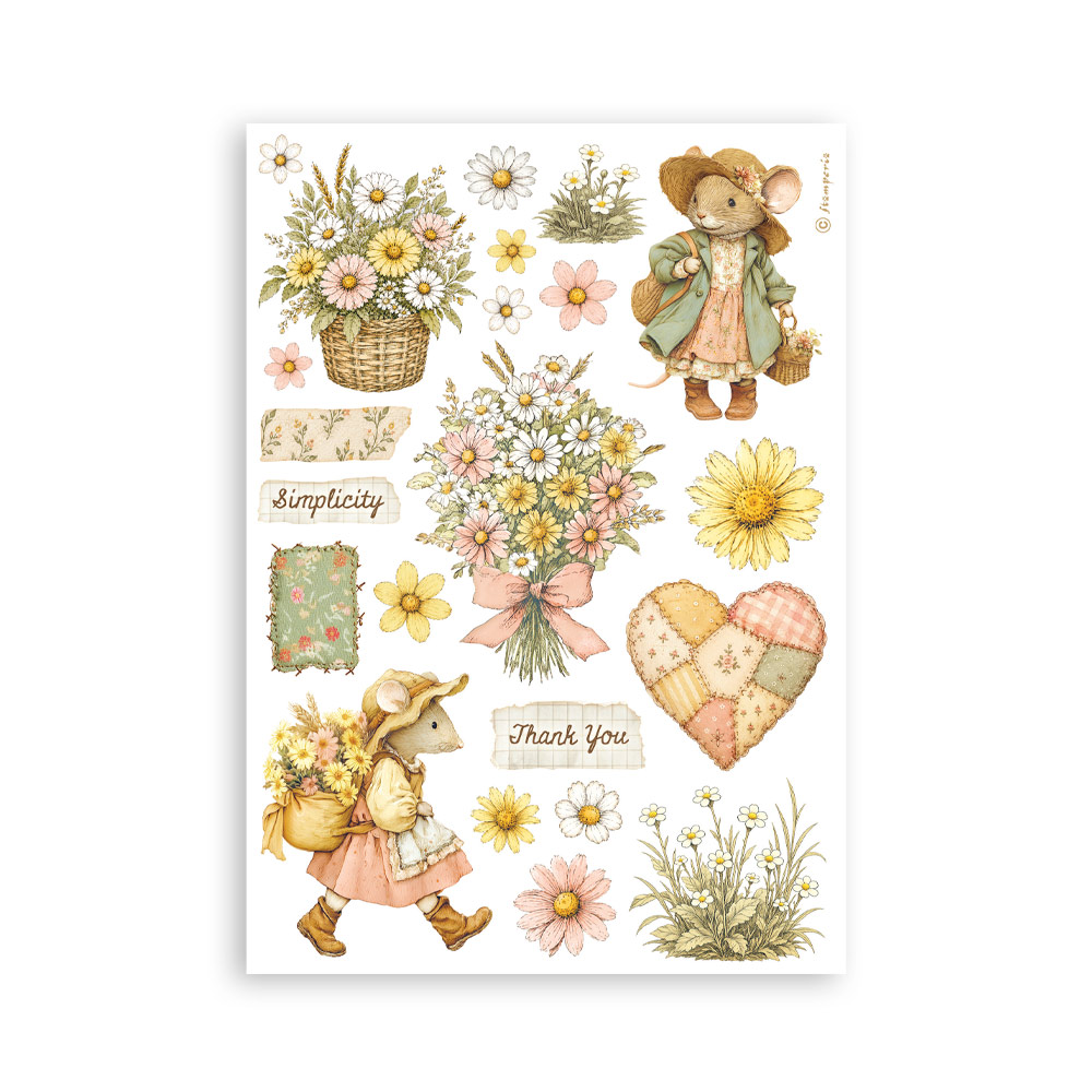 Stamperia – Blocco washi A5 – 8 fogli Cozy Family - immagine 5