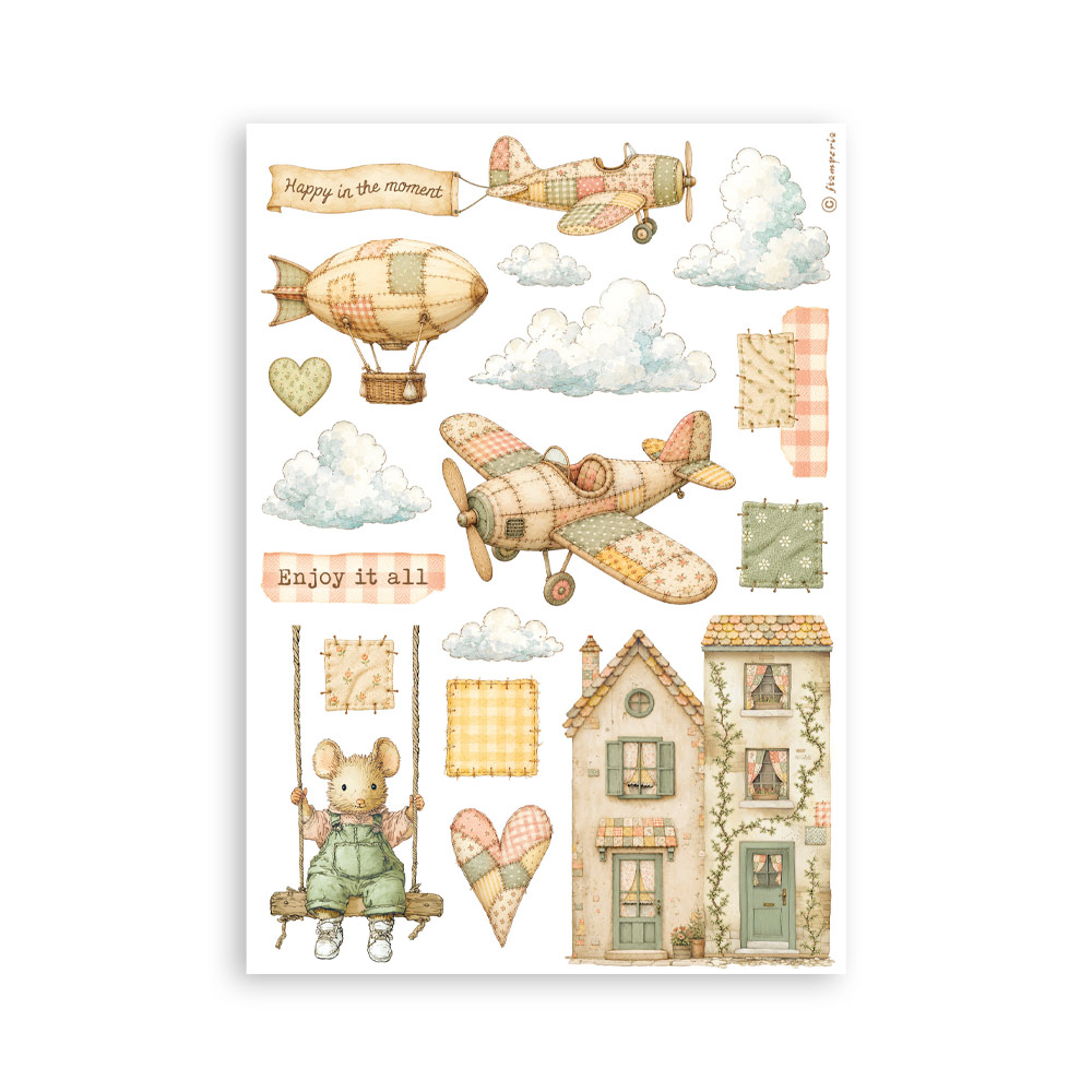 Stamperia – Blocco washi A5 – 8 fogli Cozy Family - immagine 6