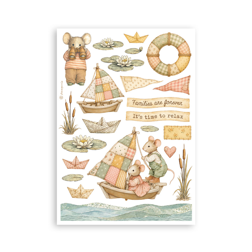 Stamperia – Blocco washi A5 – 8 fogli Cozy Family - immagine 7