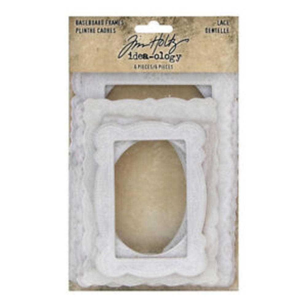 Tim Holtz Idea-ology Baseboard Frames Lace – 6 cornici in cartone